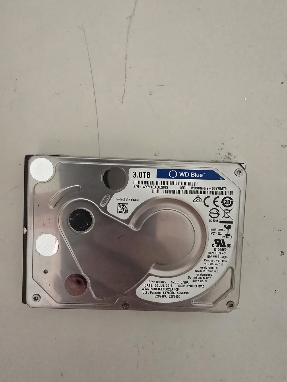 WD Blue 3TB Internal Laptop Hard Drive